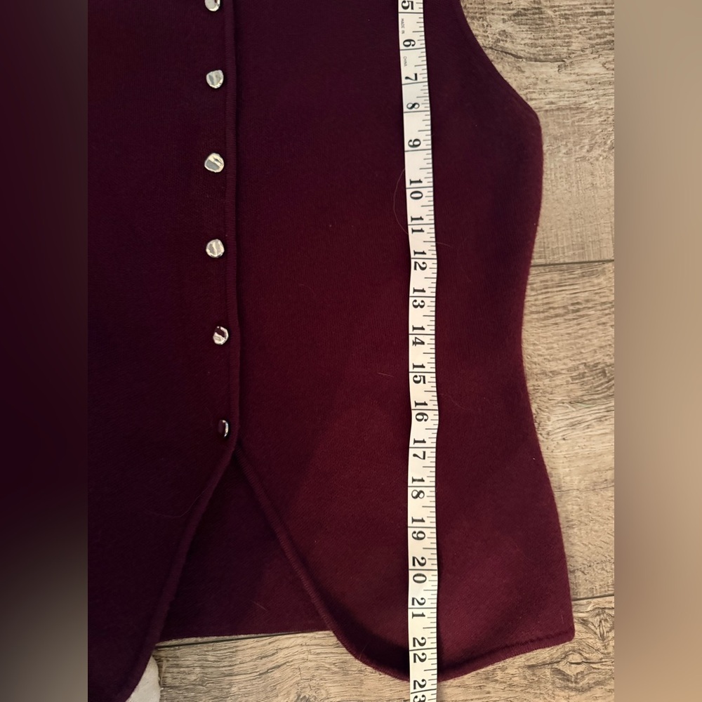 Song of Style by Aimee Song Sweater Vest Medium Burgundy - Picture 5 of 7
